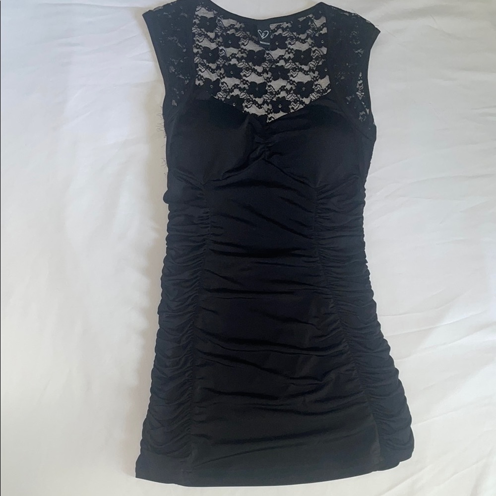 Windsor Black Ruched Bodycon Mini Dress